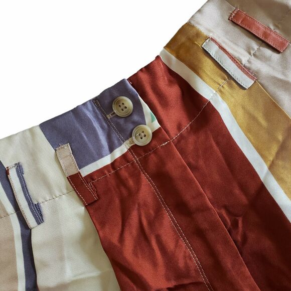 WHERE MOUNTAINS MEET Haven trouser silky geo print cropped wide leg pants Size 0 - Picture 3 of 6